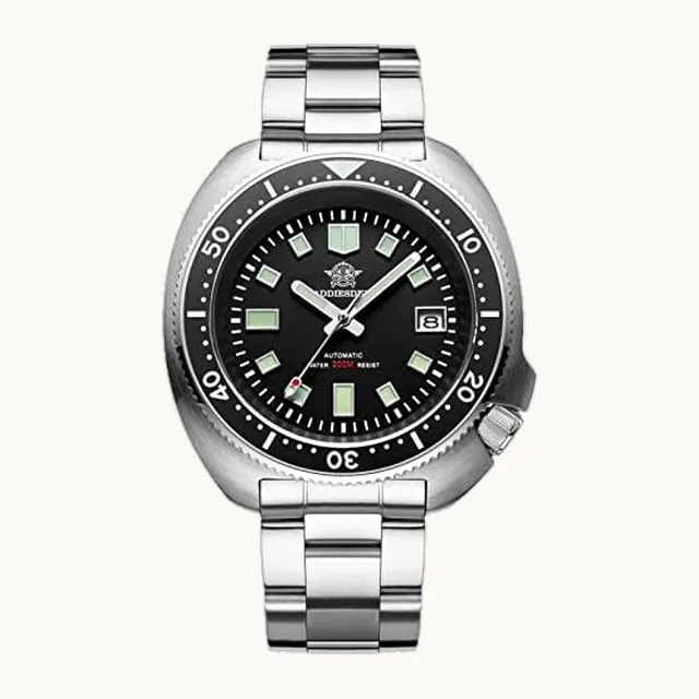 ADDIESDIVE Automatic Diver 200M Reloj para hombre, mecánico luminiscente, NH35A, analógico, acero inoxidable, Buceador