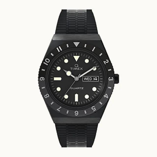 Q Timex Reissue Reloj de pulsera de acero inoxidable de 38 mm