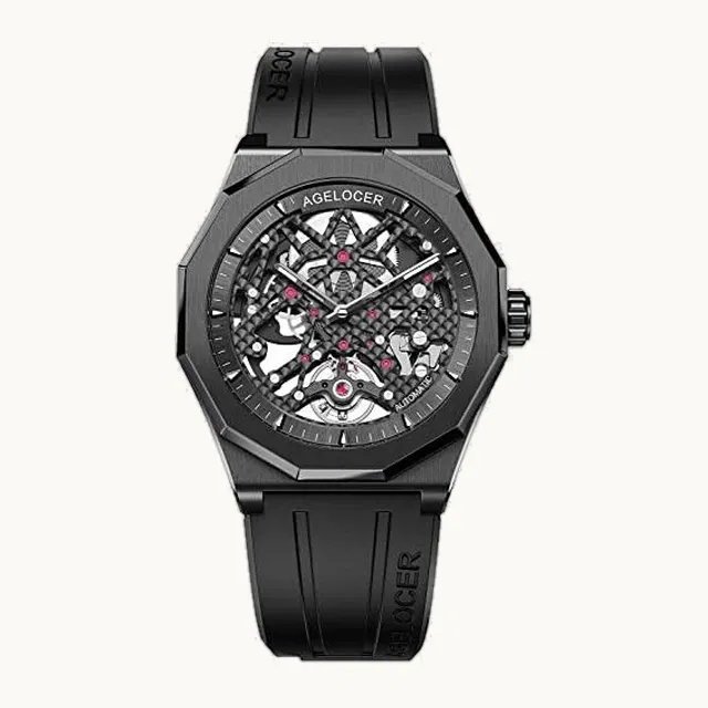 Reloj mecánico automático de lujo de acero inoxidable luminoso para hombre, NE:6001J1-R, Mecánica