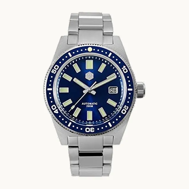 NC San Martin 62mas SN007 V4 - Reloj de pulsera mecánico automático para hombre (cristal de zafiro, con logotipo hexagon