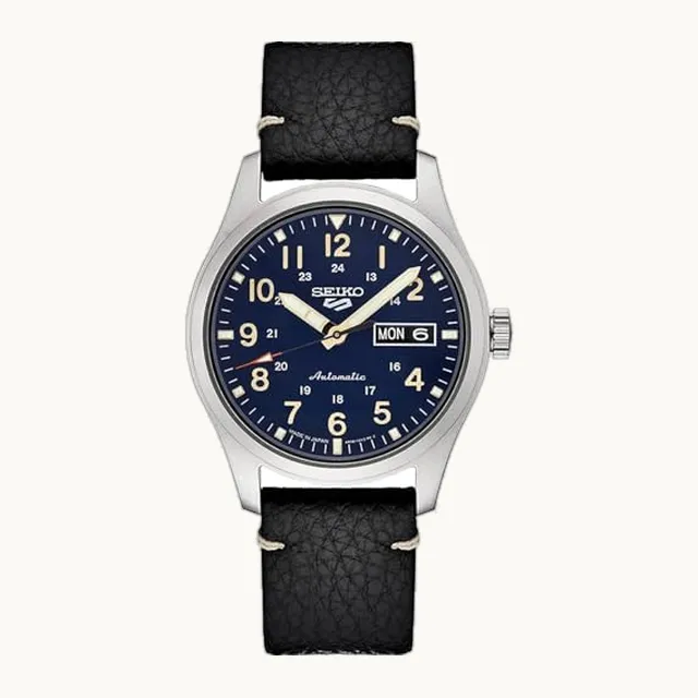 Watch for Men - 5 Sports - Automatic with Manual Winding Movement, Stainless Steel Case and Mesh Bracelet, 100m Wa