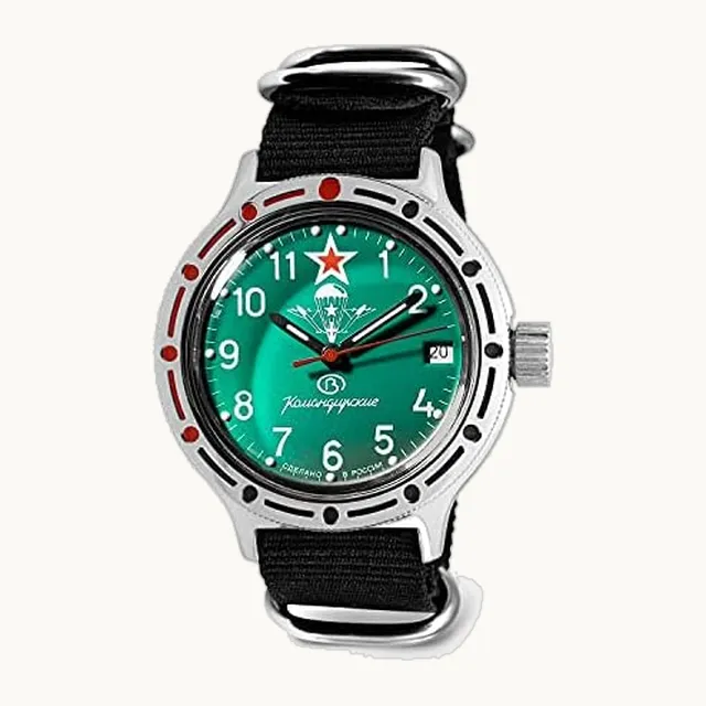 Reloj de Pulsera automático Amphibia 420307 VDV Airborne Troops con Correa Negra B®