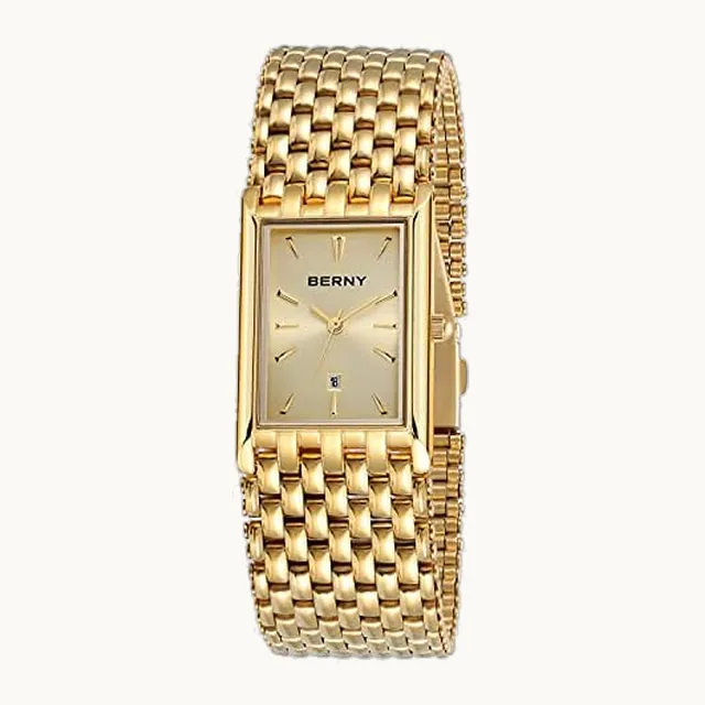 Reloj de pulsera para hombre, con ventana de fecha, movimiento de cuarzo japonés, impermeable, para hombre, de l