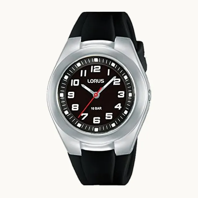 Unisex Analog Quarz Uhr mit Silikon Armband,Schwarz