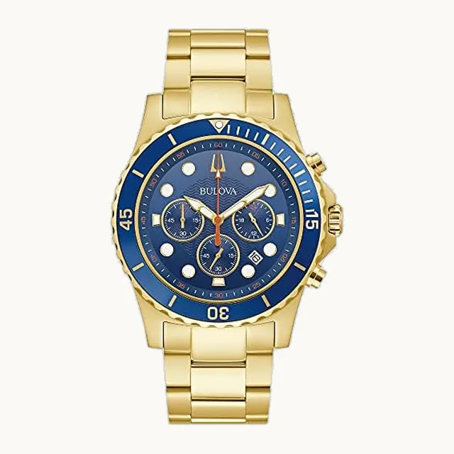 Mens Classic Chronograph Stainless Steel Bracelet