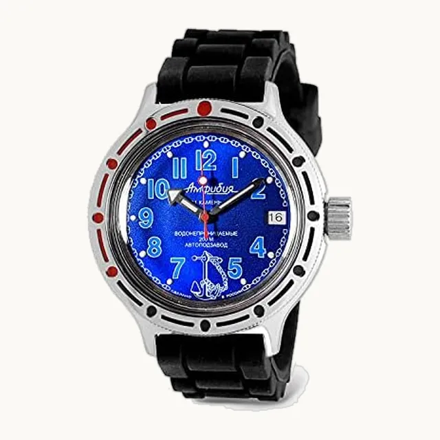 Reloj de buceo automático ruso Sea Captain Amphibian para hombre | Resistencia al agua: 200 m | Moda | Negocios