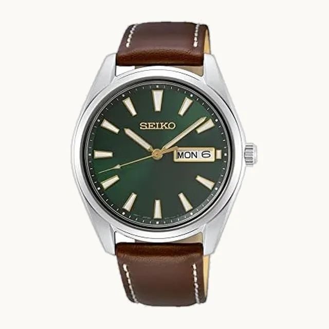 Reloj de cuarzo para hombre con correa de cuero
