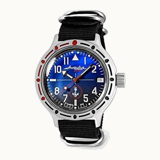 Reloj de buceador militar ruso automático de infantería naval para hombre | WR 200 m | Moda | Negocios | Reloje