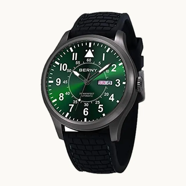 Reloj mecánico automático para hombre, resistente al agua, 20 ATM, vidrio de zafiro, resistente a los arañazos