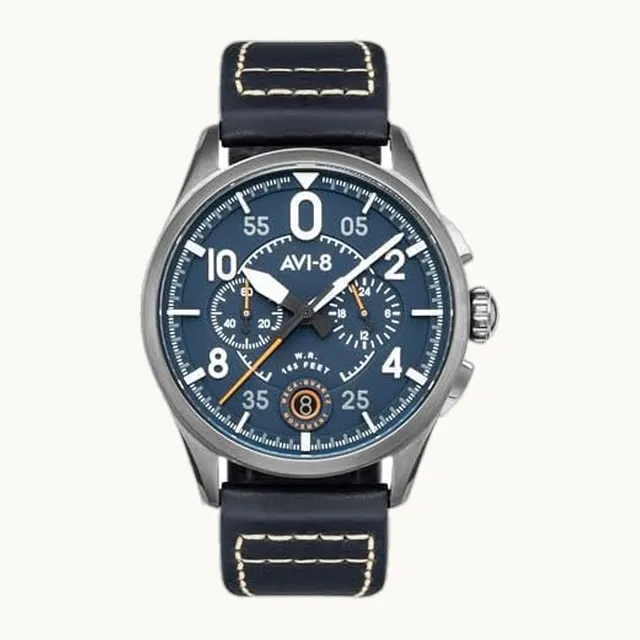 Channel blue reloj para Hombre Analógico de Cuarzo con brazalete de Piel de vaca AV-4089-04