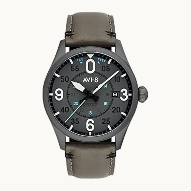 Reloj automático Spitfire Smith de 42 mm para hombre con correa de piel AV-4090