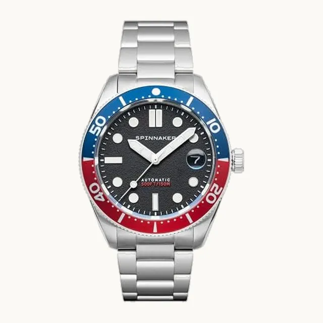 SP-5100 - Reloj automático Croft de tamaño mediano para hombre, de piel o acero inoxidable