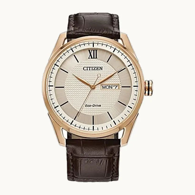 Reloj clásico Eco-Drive para hombre con fecha y día de 3 manos