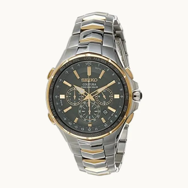 SSG010 - Reloj para hombre - Colección Coutura - cronógrafo solar de sincronización de radio, caja y pulsera de ac