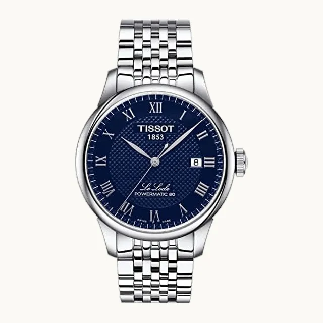 Le Locle Powermatic 80 316L Reloj automático suizo con caja de acero inoxidable, color gris, acero inoxidable, 19