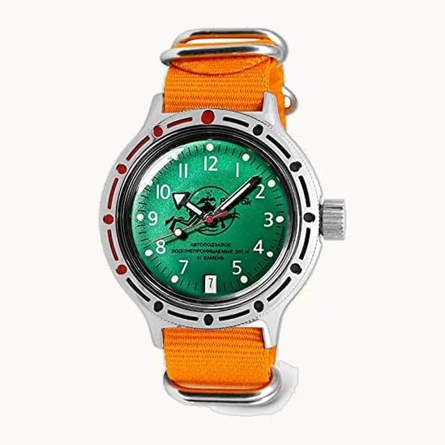 Scuba Dude Amphibian Automatic Self-Winding Russian Diver Wrist Watch | WR 200 m | Amphibia 420386 |Fashion | B