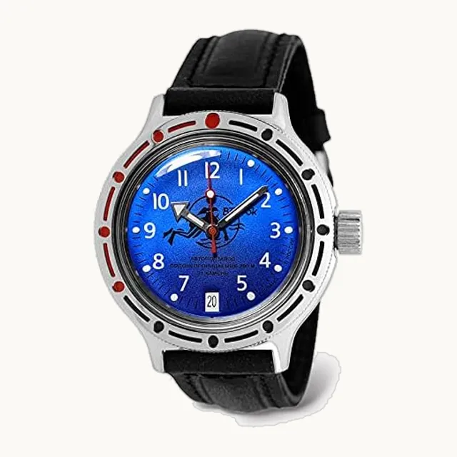 Reloj de pulsera automático de 40 mm para buceador de anfibios, de buceo, 40 mm, WR 200 m, Amphibia 420379, esf