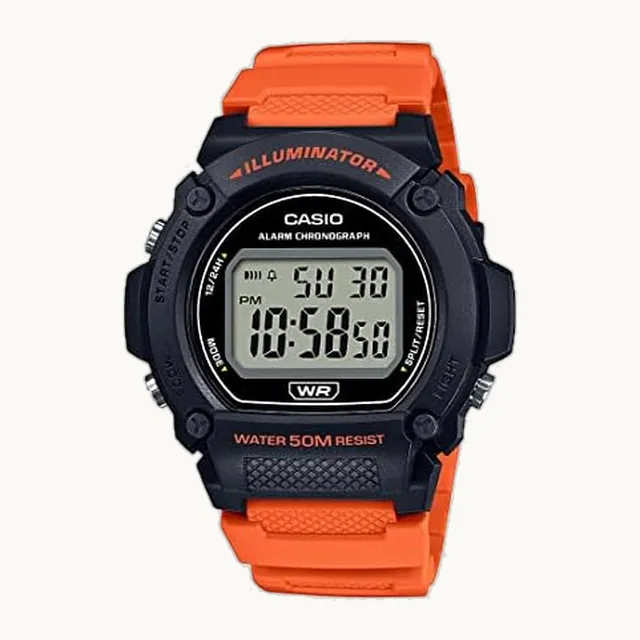 W219H Series | Mens Digital Watch | 50M WR | LED Illuminator | 100 SEC Chronograph | 1/100 SEC Stopwatch | Daily A