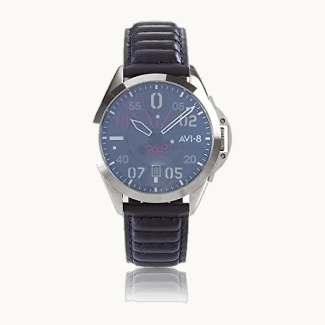 P-51 Mustang Hitchcock AV-4086-02 Cooperstown Reloj automático japonés | Acero inoxidable/Azul