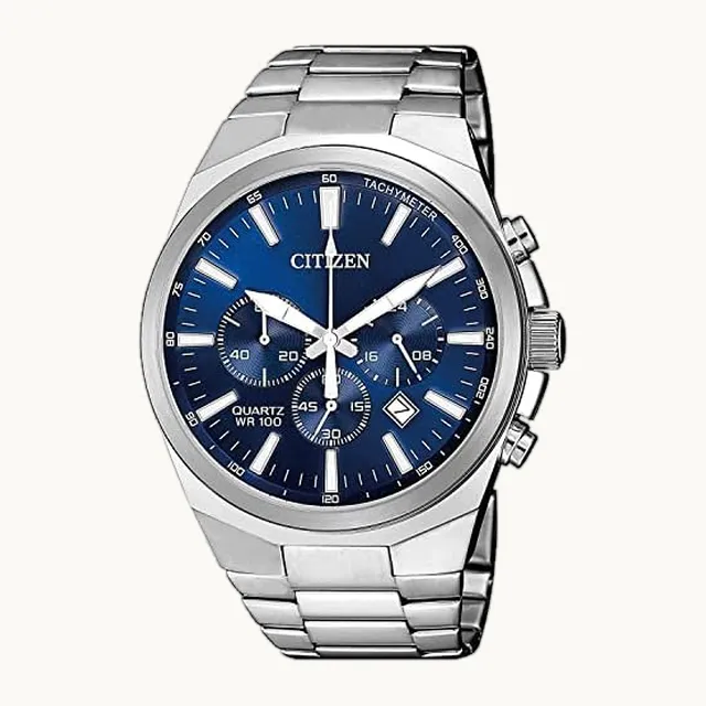 Reloj clásico de cuarzo para hombre, acero inoxidable