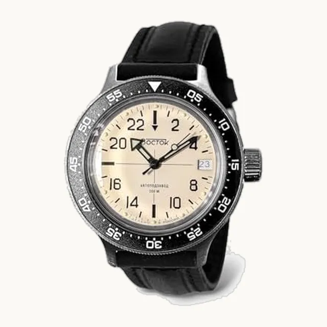 Komandirskie Commander Reloj de pulsera automático de buceo militar ruso | WR 200 m | Moda | Negocios | Relojes