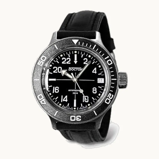 Komandirskie Commander Reloj de pulsera automático de buceador militar ruso | WR 200 m | Moda | Negocios | Relo