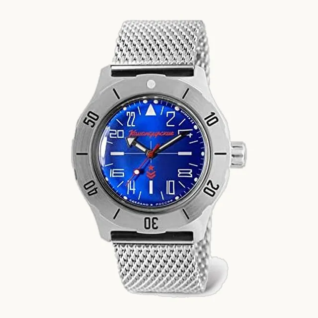 Komandirskie 350642 Reloj mecánico automático de cuerda automática, Milanés, Militar