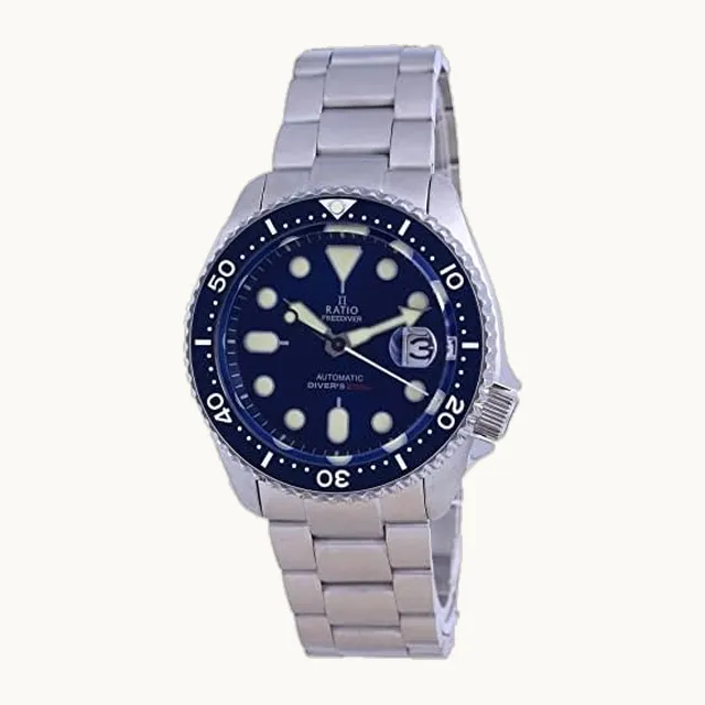 FreeDiver Reloj de Buceo Cristal de Zafiro Reloj de Buzo Automático Japonés Resistente al Agua hasta 200m
