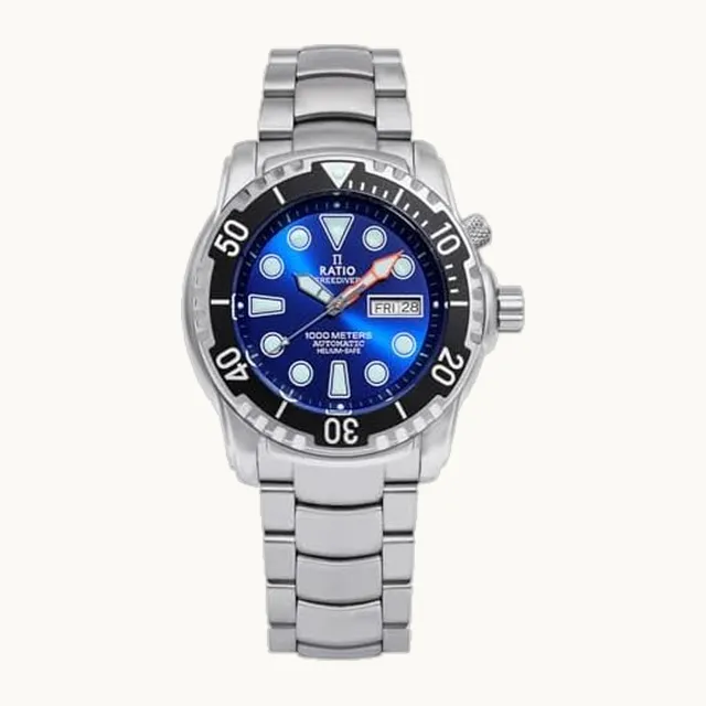 FreeDiver Reloj de buceo con helio seguro cristal de zafiro analógico japonés automático reloj de buzo resistente