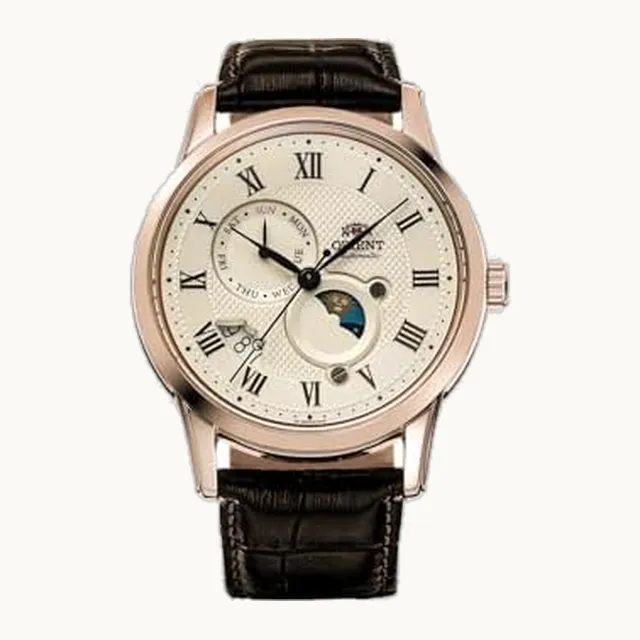 Reloj automático japonés de acero inoxidable con cuerda de mano con vidrio de zafiro, modelo RA-AK00