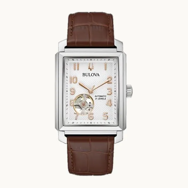 Reloj automático 96A268, café, elegante, Marrón, Elegante