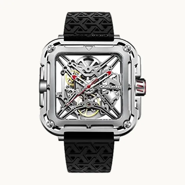 Reloj mecánico automático serie X SUV inspirado en antigolpes, diseño de vidrio de zafiro, reloj
