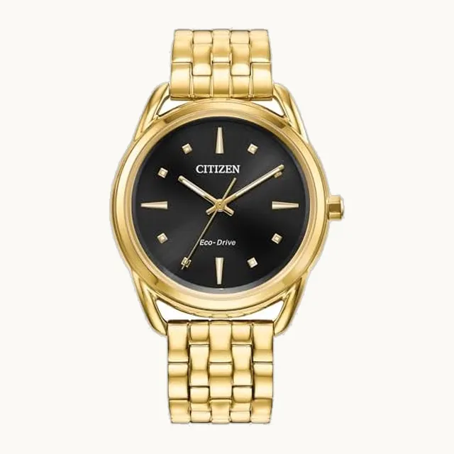 Reloj clásico Eco-Drive para mujer, acero inoxidable