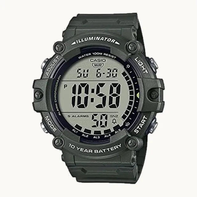 Illuminator AE-1500WHX-3AVCF - Correa extra larga de 100 m, resistencia al agua, 5 alarmas con temporizador de cue