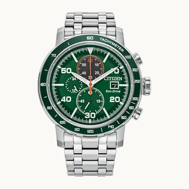 Eco-Drive Sport Brycen Weekender - Reloj cronógrafo deportivo para hombre, 12/24 horas, fecha, taquímetro, manec