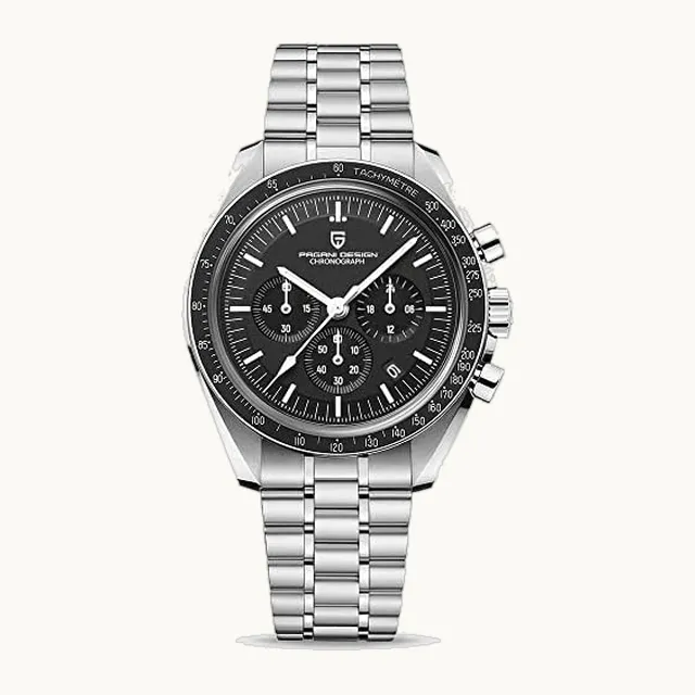 Haiqin Pagani Design 1701 Moon Reloj de pulsera Homage Reloj cronógrafo de cuarzo para hombre, con movimiento Japón VK63