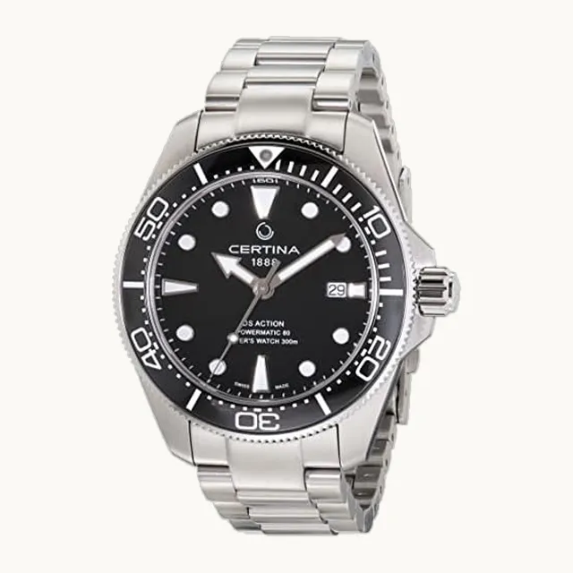 DS Action Diver Powermatic 80 Reloj automático suizo de 43 mm para hombre, Plateado