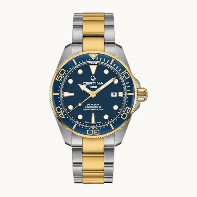 Certina, C0326072204100 para hombre, DS ACTION Diver 43 mm, acero inoxidable, automático suizo, reloj de buceo
