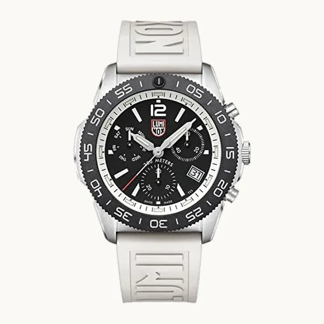 Pacific Diver Chronograph HerrenUhr 44 mm, 3140 Serie, Sport-Chronograph Edelstahl, Swiss Quarz Uhr, Saphirgla