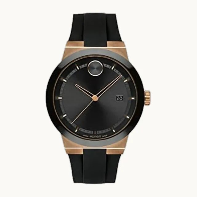 Bold Fusion - Reloj de cuarzo de lujo para hombre, movimiento suizo, correa de silicona, resistencia al agua, 50