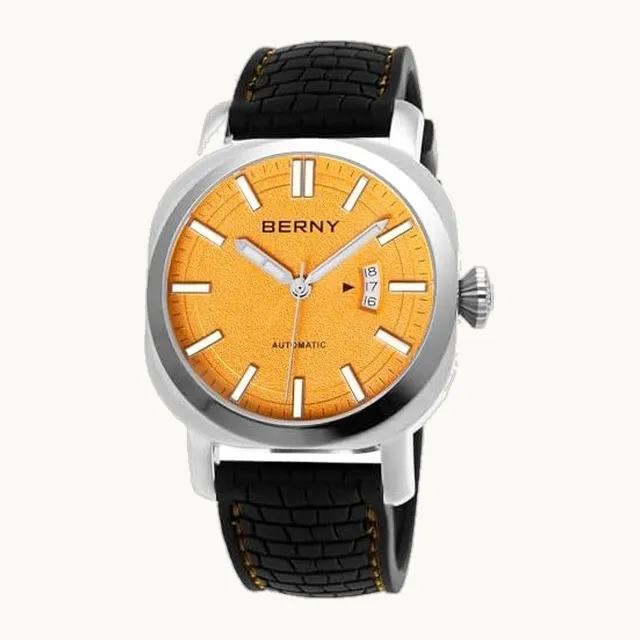Reloj mecánico automático japonés para hombre, con cuerda automática, resistente al agua, 10 ATM, vidrio de zafi