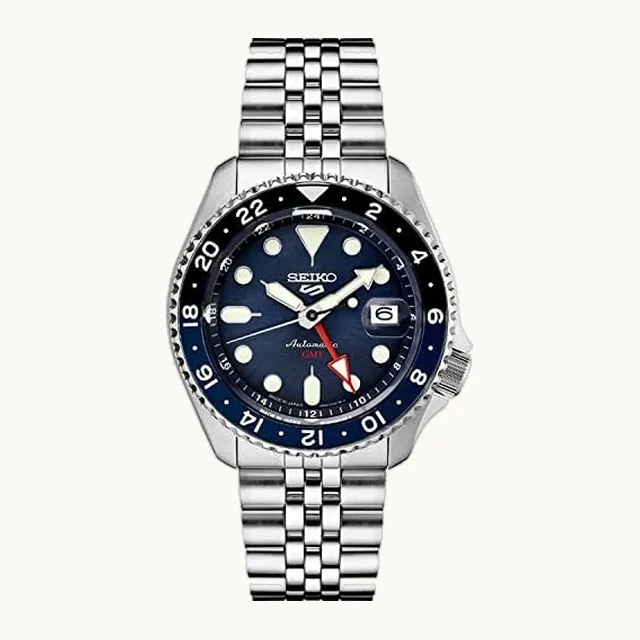 Reloj automático para hombre 5 Sports, con calendario de fecha y manecillas y marcadores luminosos, resistente al