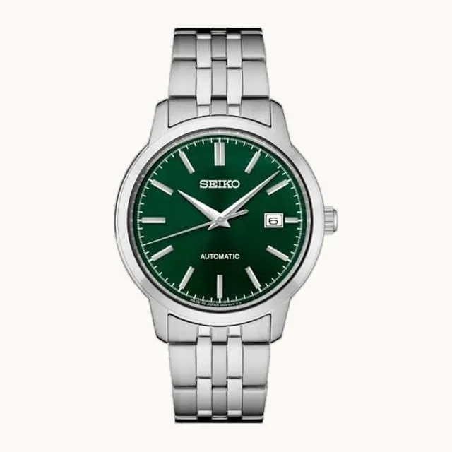 Relojes masculinos Essentials SS automático esfera verde, Verde, Reloj automático