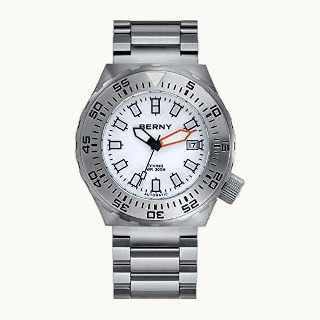 Reloj de buceo deportivo para hombre, con corona atornillada, 30 ATM, resistente al agua, vidrio de zafiro, puls