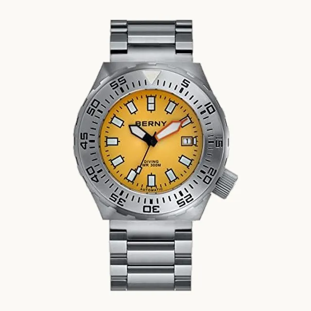 Reloj de buceo deportivo para hombre, con corona atornillada, 30 ATM, resistente al agua, vidrio de zafiro, puls