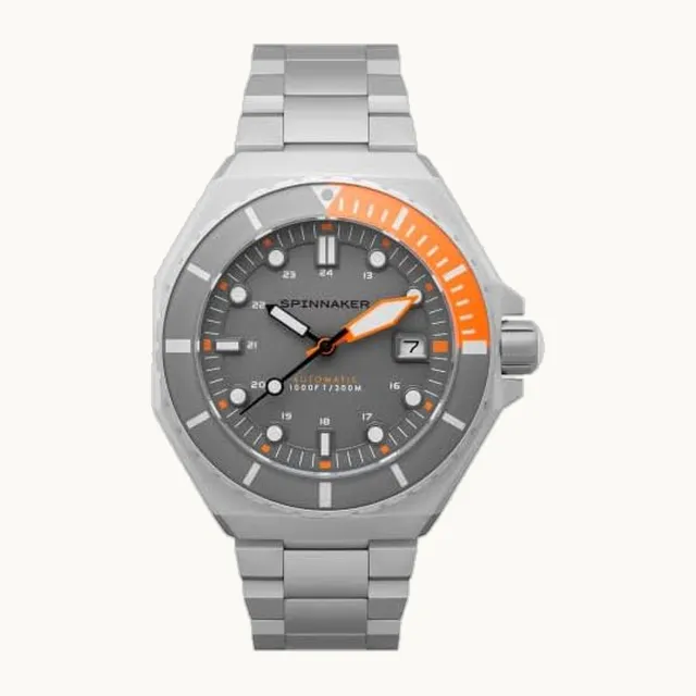 Dumas - Reloj de buceo automático para hombre, caja de acero inoxidable de 44 mm, correa de acero inoxidable