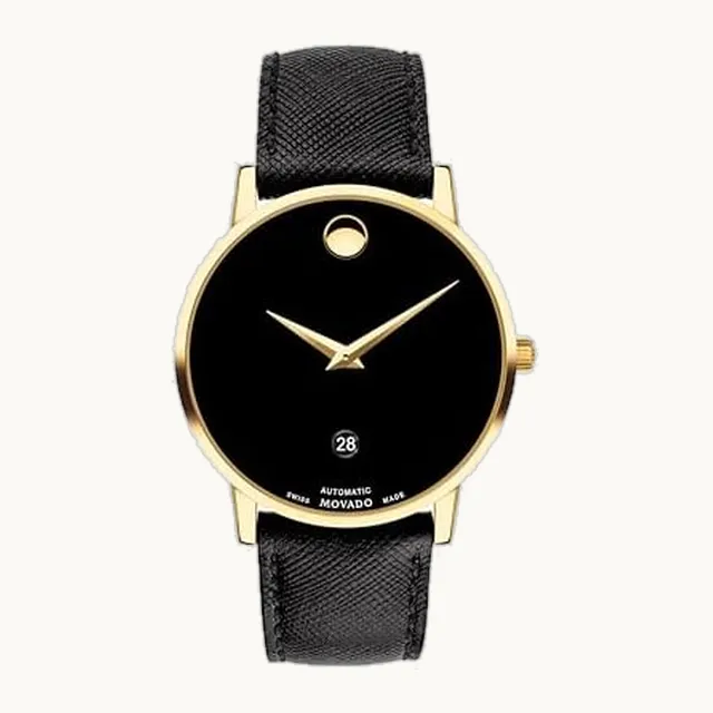 Museum Reloj automático clásico para hombre, movimiento automático suizo, pulsera de malla de acero inoxidable, r