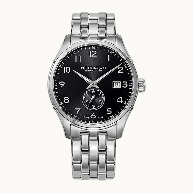 Reloj Jazzmaster Maestro pequeño de Jazzmaster Auto Jazz Master con esfera negra de acero inoxidable, cristal d