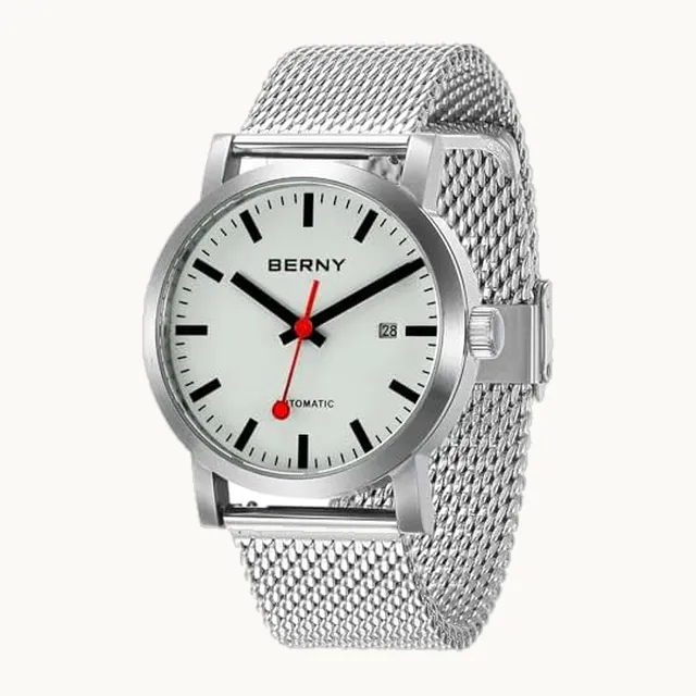 Reloj automático clásico para hombre, mecánico con movimiento MIYOTA 8215, correa de acero inoxidable de 5 ATM, im