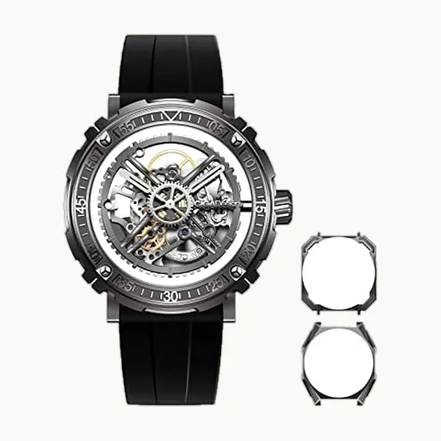 Reloj mecánico automático/manual Serie Magician Acero Inoxidable/Titanio, Caja desmontable de vi